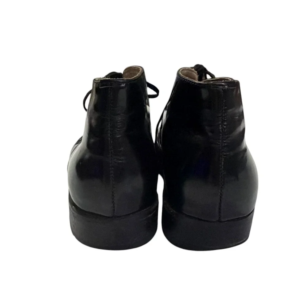 Samuel Windsor Mens Black Leather Handmade Chukka Boots Size 8.5 Dress Shoes